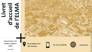 R07f. Exemple de livret d’accueil pour des pairs-aidants en addictions au sein d’une unité hospitalière (Projet pilote CHUV)