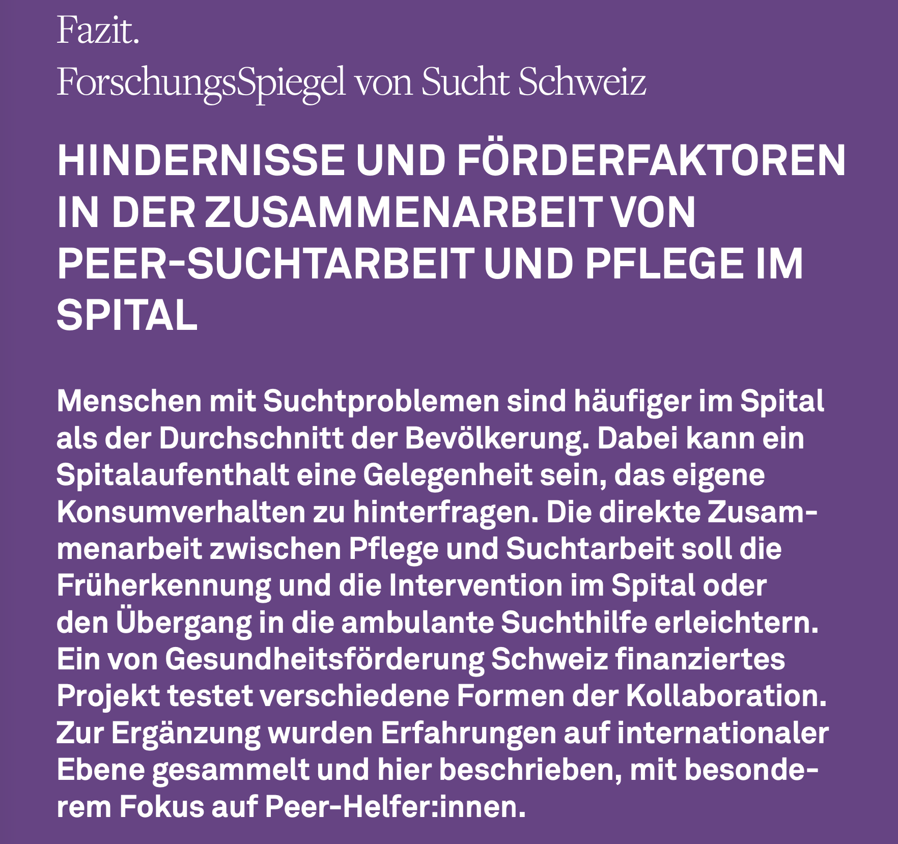 Traduction du ForschungSpiegel de SuchtMagazin Nr. 5/2025, pp 48-52
