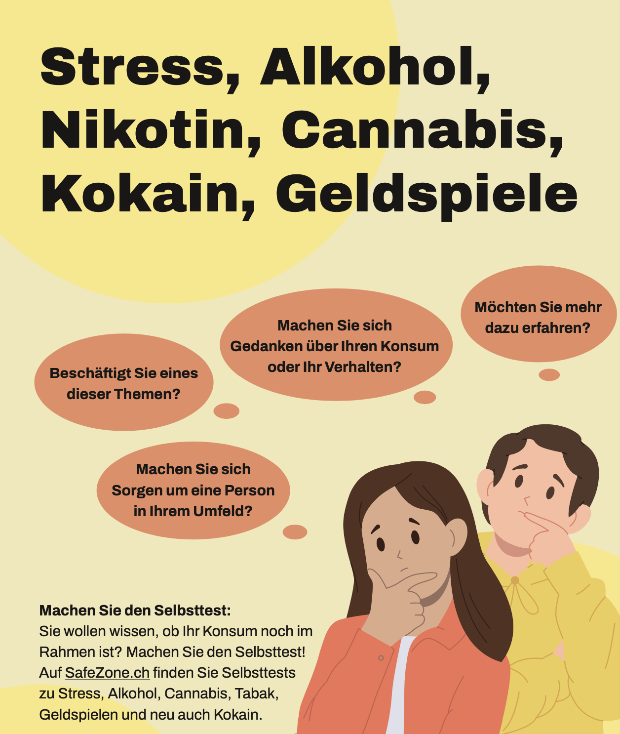 Autotests sur « Stress, alcool, nicotine, cannabis, cocaïne, jeux d’argent » 