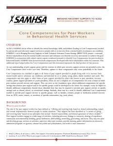 R3c.	Compétences clés pour les pairs-aidants en services de santé comportementale (SAMHSA – BRSS TACS 2015)